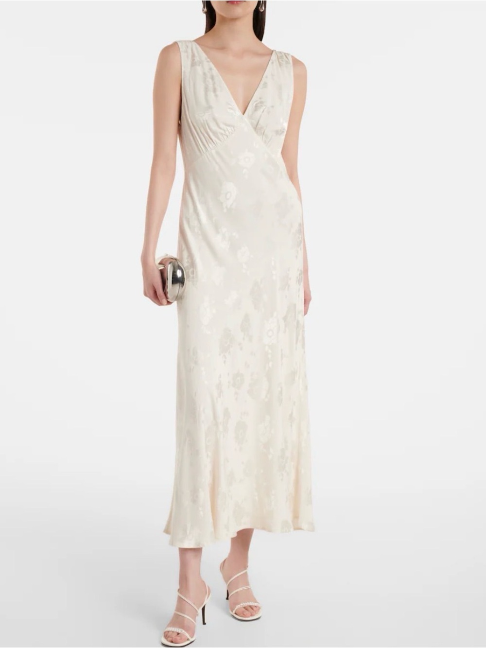 Rixo Sandrine floral jacquard midi dress